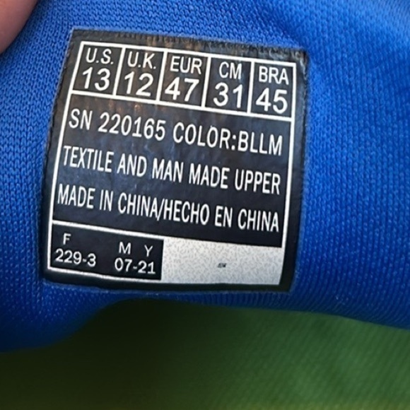 Skechers Go Run Motion Sneakers Blue/Lime, men’s size 13 - Picture 4 of 10